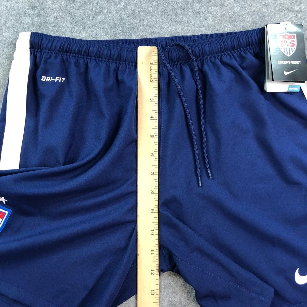 New Nike Womens US Soccer Shorts Large Blue Dri-FIT Training Navy Stay Cool NWT - Picture 13 of 16
